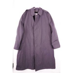 DPSC ARMY 48L Black 8405-01-220-2551 Coat Fur Lined Trench Coat All Weather